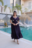 Ethnic Embroidery Work Anarkali Maxi Dress.