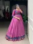 Women’s Ethnic Floral Print Anarkali Long Gown.
