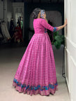 Women’s Ethnic Floral Print Anarkali Long Gown.