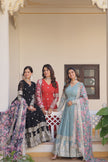 Royal Embroidered Anarkali Set with Floral Dupatta.