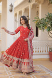 Royal Embroidered Anarkali Set with Floral Dupatta.