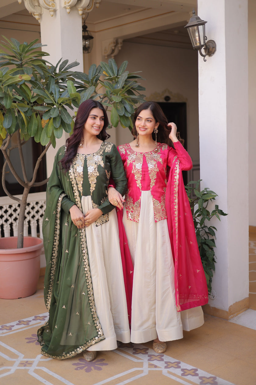 Premium Ethnic Anarkali Set with Dupatta