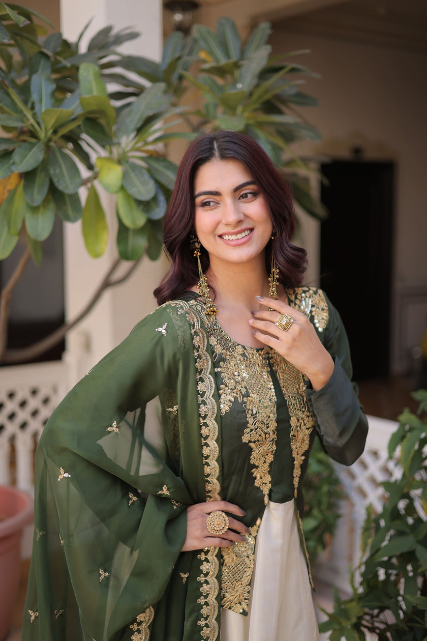 Premium Ethnic Anarkali Set with Dupatta