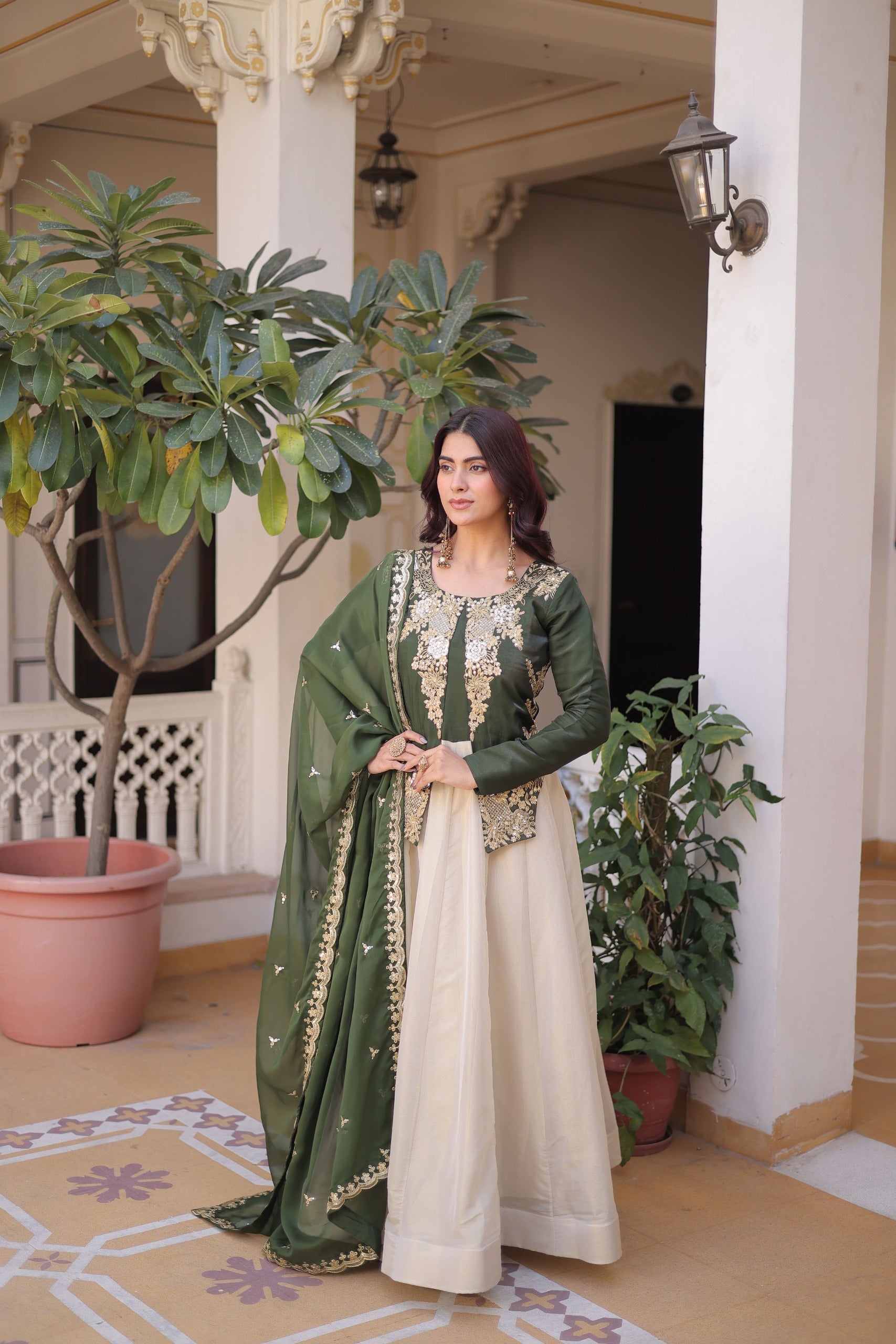 Premium Ethnic Anarkali Set with Dupatta