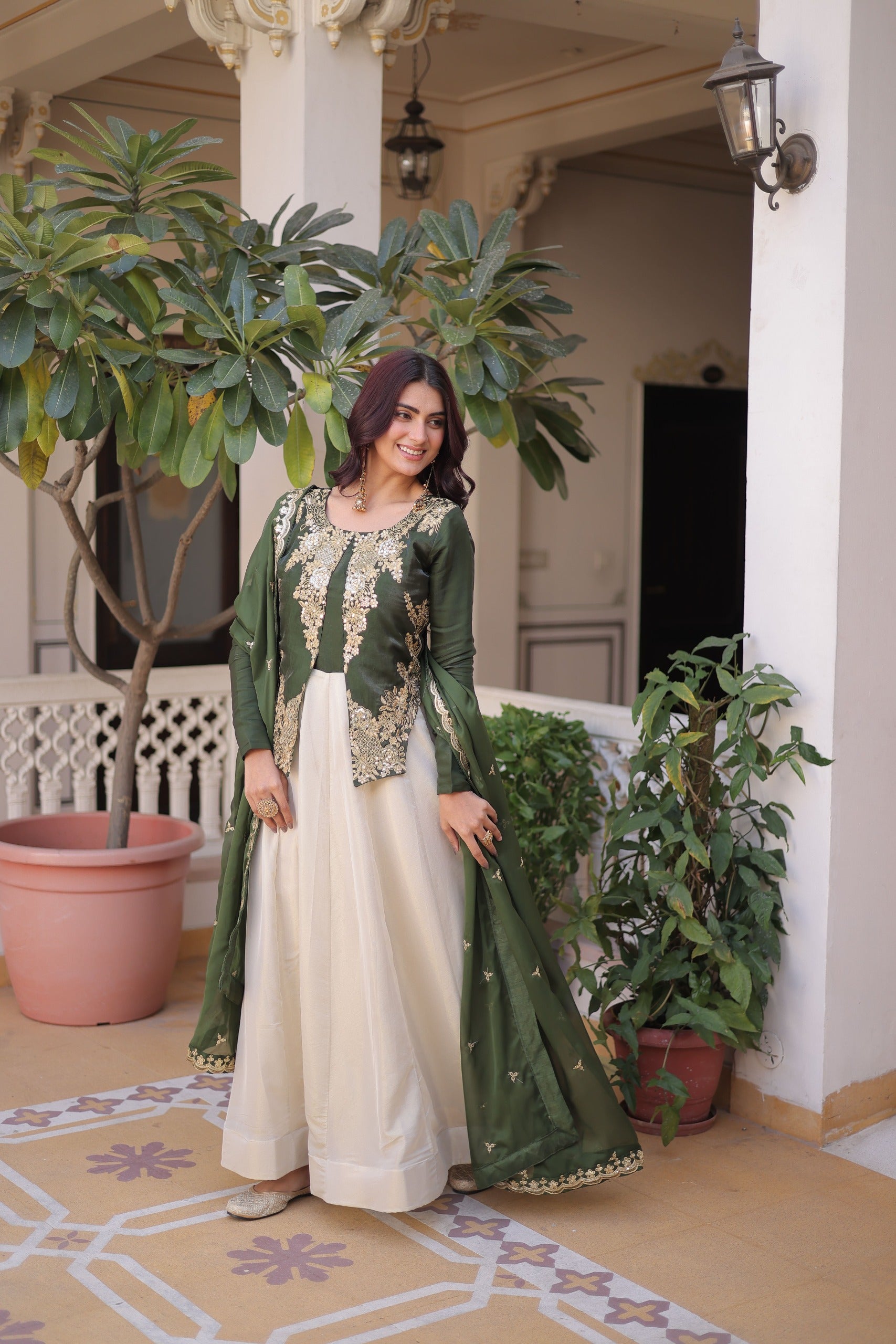 Premium Ethnic Anarkali Set with Dupatta