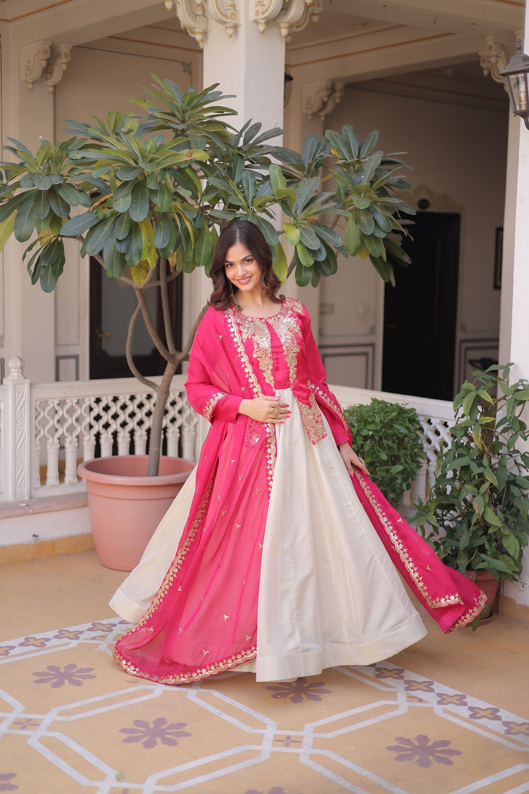 Premium Ethnic Anarkali Set with Dupatta
