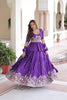 Royal Purple Embroidered Lehenga Set with Dupatta.