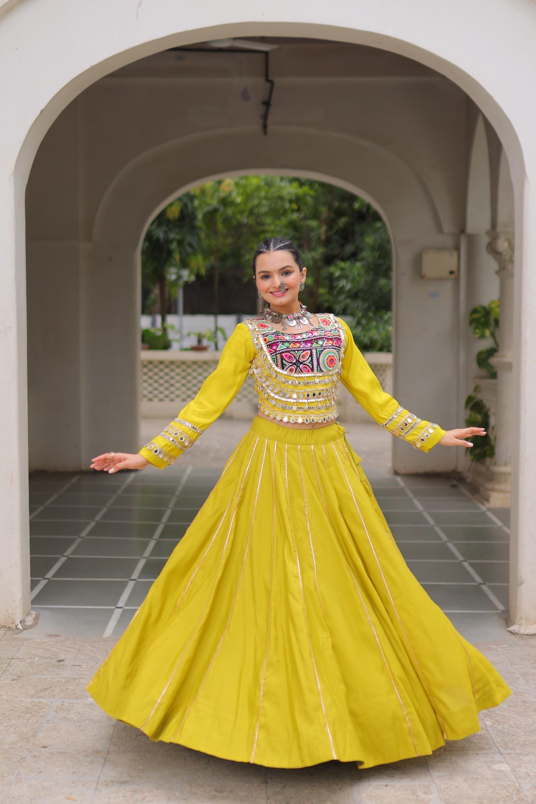 Navratri Collection Designer Lehenga with Heavy Embroidery.