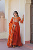 Designer Embroidered Anarkali Suit Set with Dupatta.