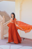 Designer Embroidered Anarkali Suit Set with Dupatta.