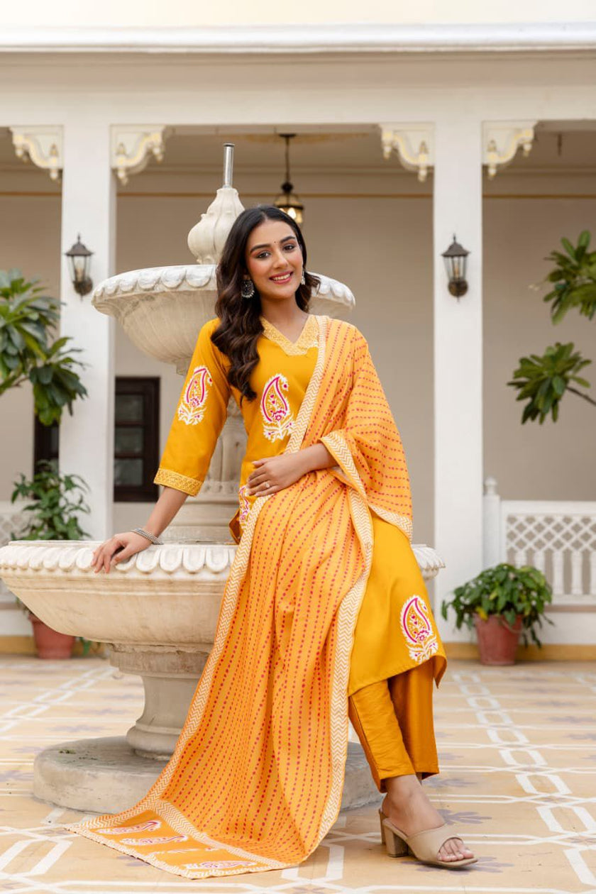 Women's Pure Viscose Rayon Embroidered Kurta Set's.