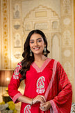 Women's Pure Viscose Rayon Embroidered Kurta Set's.