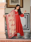Women's Ethnic Kurta Palazzo Set with Dupatta.