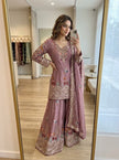 Launching New Design Trending Chinon Silk*Top&Sarara&dupatta .