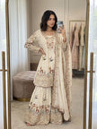 Launching New Design Trending Chinon Silk*Top&Sarara&dupatta .