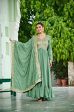 Designer Embroidered Anarkali Gown with Dupatta.