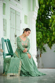 Designer Embroidered Anarkali Gown with Dupatta.