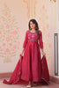 Festive Ethnic Anarkali Set – Purple & Maroon Embroidered Gowns.