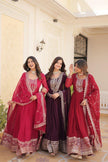 Designer Anarkali Gown with Heavy Embroidery & Dupatta