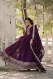 Designer Anarkali Gown with Heavy Embroidery & Dupatta