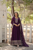 Designer Anarkali Gown with Heavy Embroidery & Dupatta