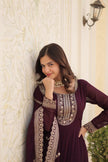 Designer Anarkali Gown with Heavy Embroidery & Dupatta