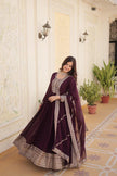 Designer Anarkali Gown with Heavy Embroidery & Dupatta