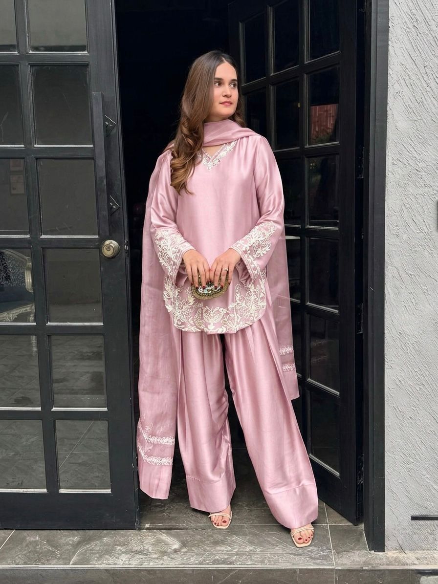 Premium Party Wear Kurta Set with Dupatta.