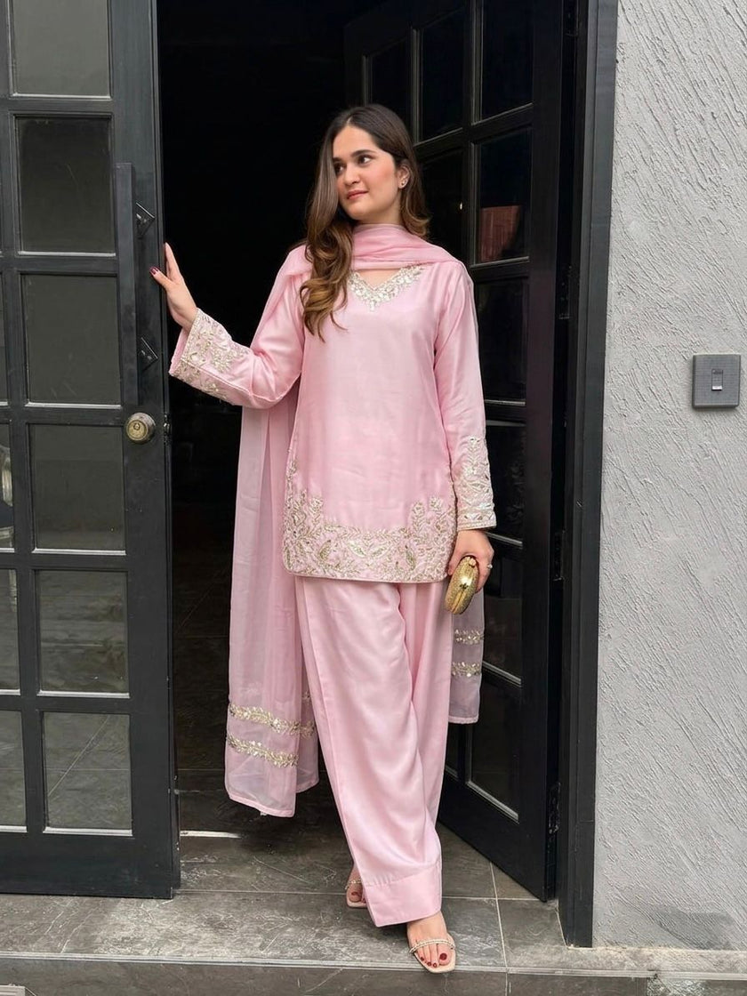Premium Party Wear Kurta Set with Dupatta.