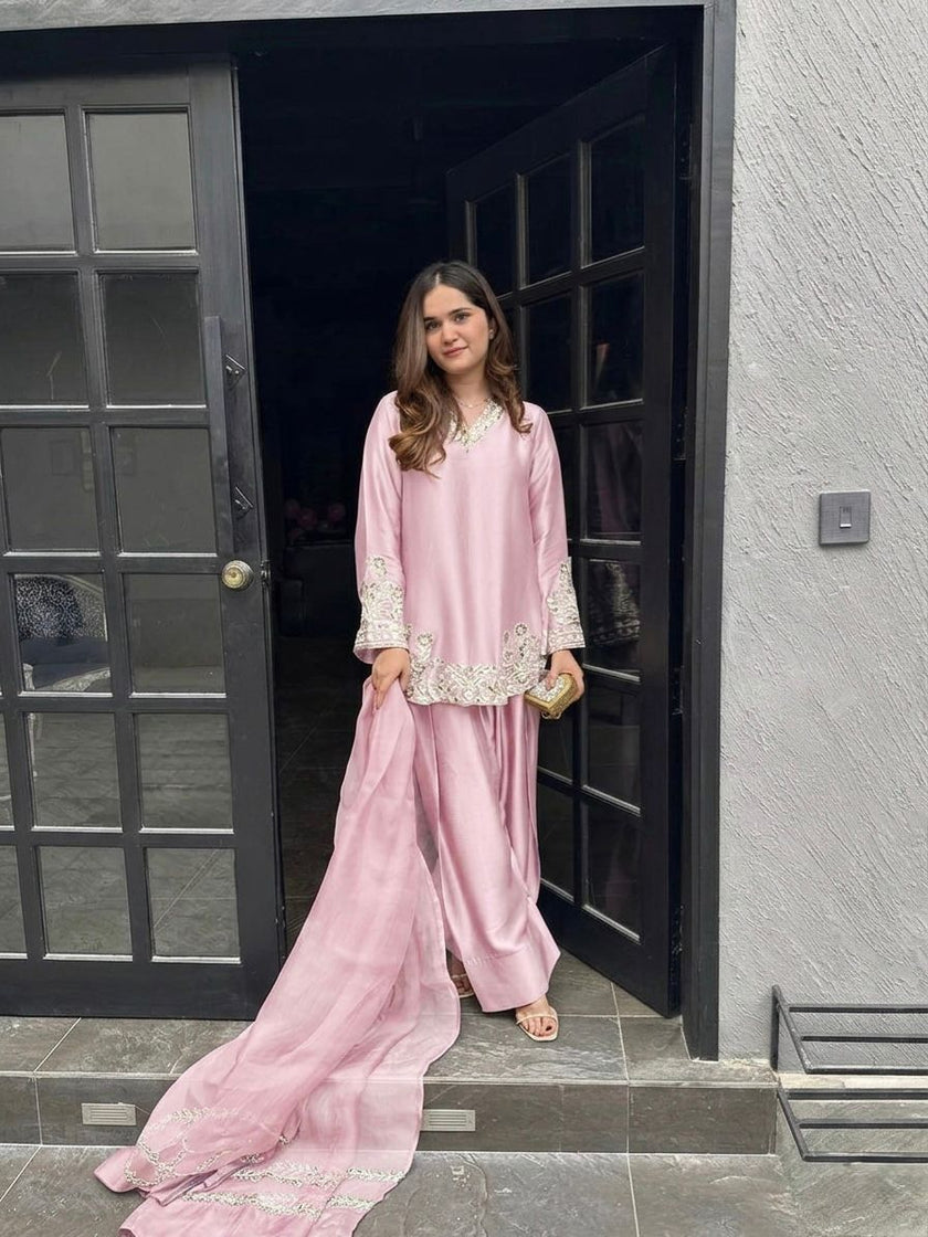 Premium Party Wear Kurta Set with Dupatta.