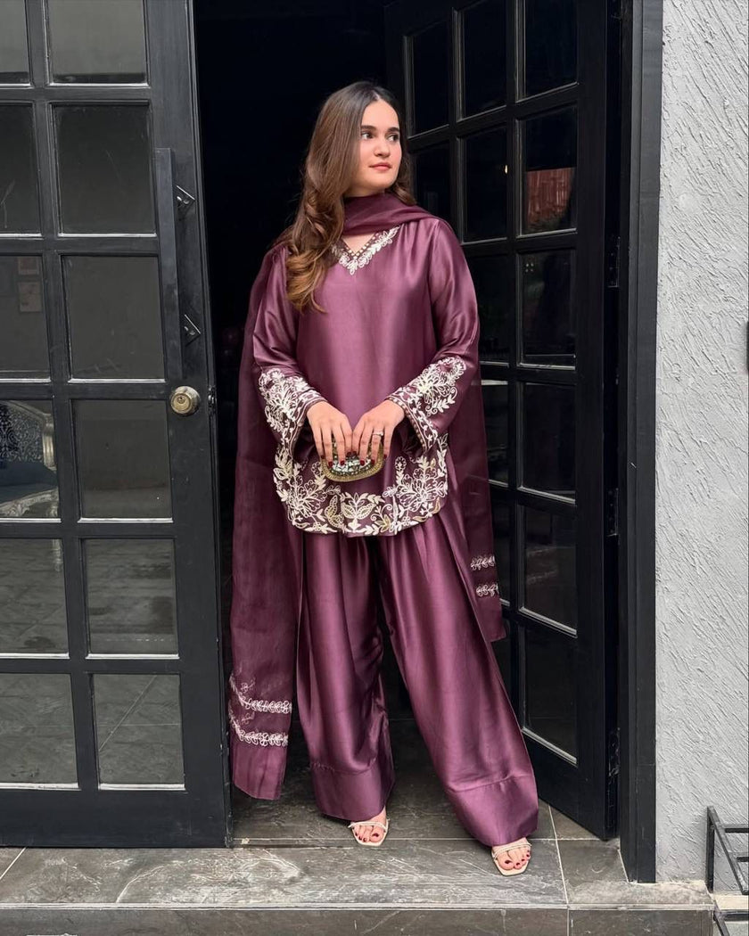 Premium Party Wear Kurta Set with Dupatta.