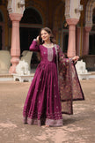 Women’s Festive Anarkali Suit Set with Dupatta.