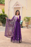 Women’s Festive Anarkali Suit Set with Dupatta.