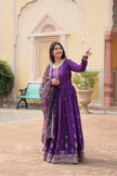Women’s Festive Anarkali Suit Set with Dupatta.