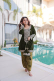 Royal Velvet Kurta Set with Heavy Embroidery.