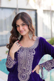 Royal Velvet Kurta Set with Heavy Embroidery.