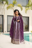Designer Anarkali Kurta Set with Heavy Embroidery & Dupatta.