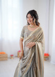 Graceful Party Wear Saree with Subtle Shine Finish.