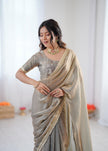 Graceful Party Wear Saree with Subtle Shine Finish.