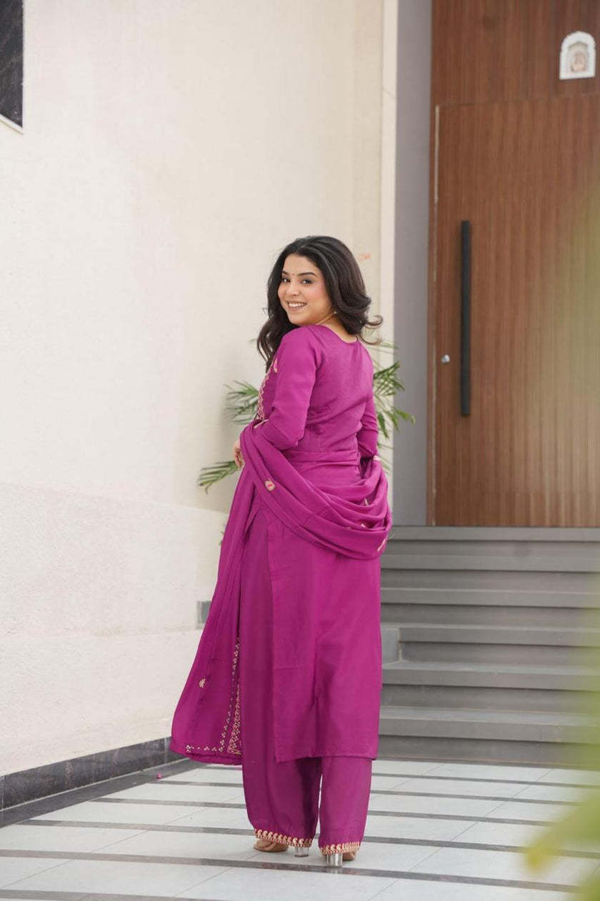Traditional Punjabi Suit Set with Designer Dupatta.