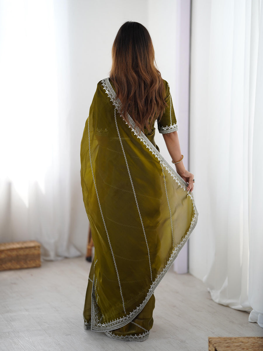 Lightweight Designer Saree with Elegant Border Finish.