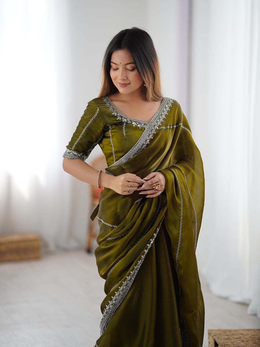 Lightweight Designer Saree with Elegant Border Finish.