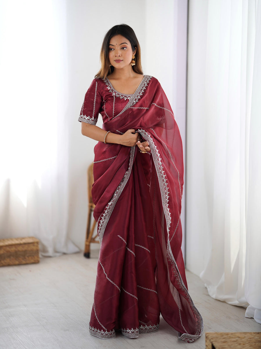 Lightweight Designer Saree with Elegant Border Finish.