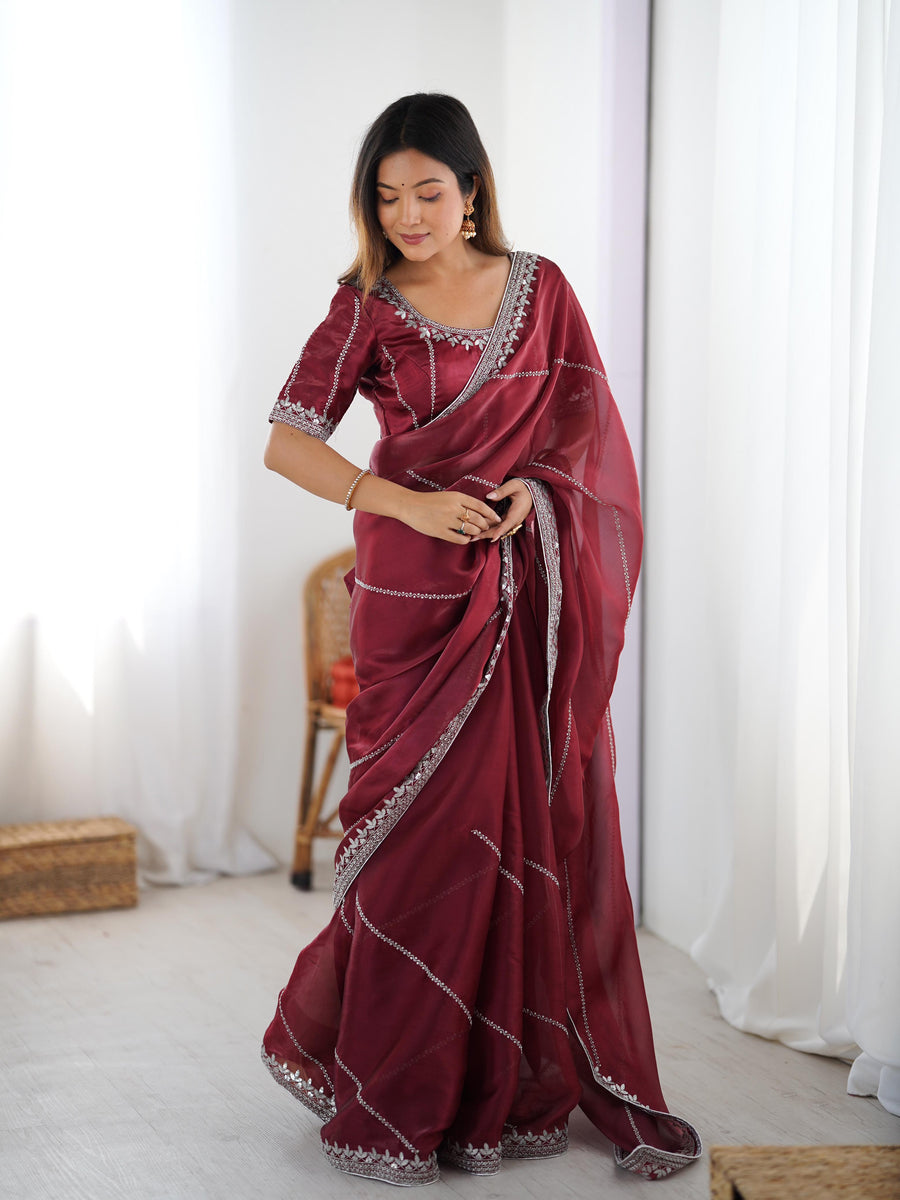 Lightweight Designer Saree with Elegant Border Finish.