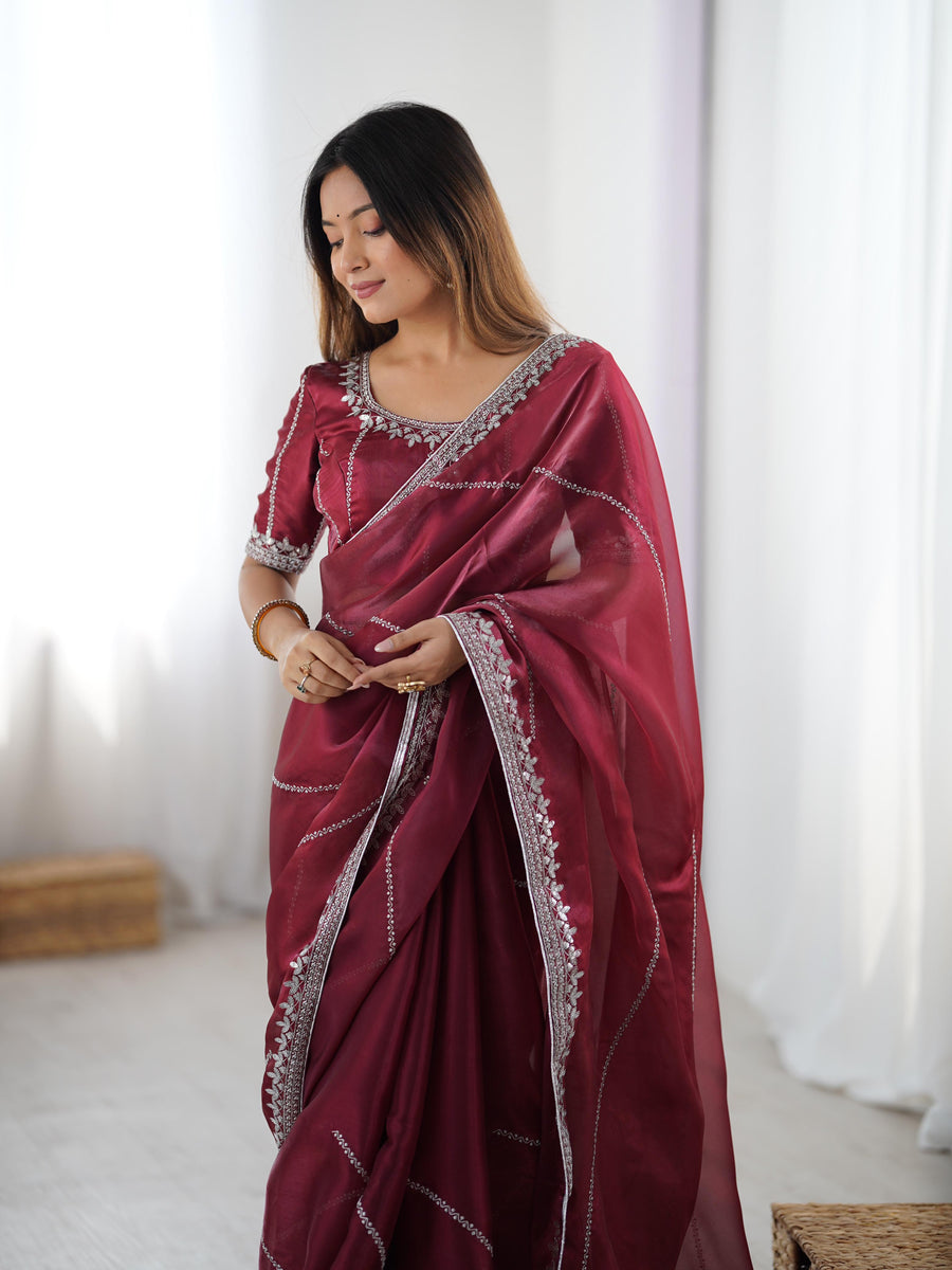 Lightweight Designer Saree with Elegant Border Finish.