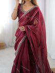 Lightweight Designer Saree with Elegant Border Finish.