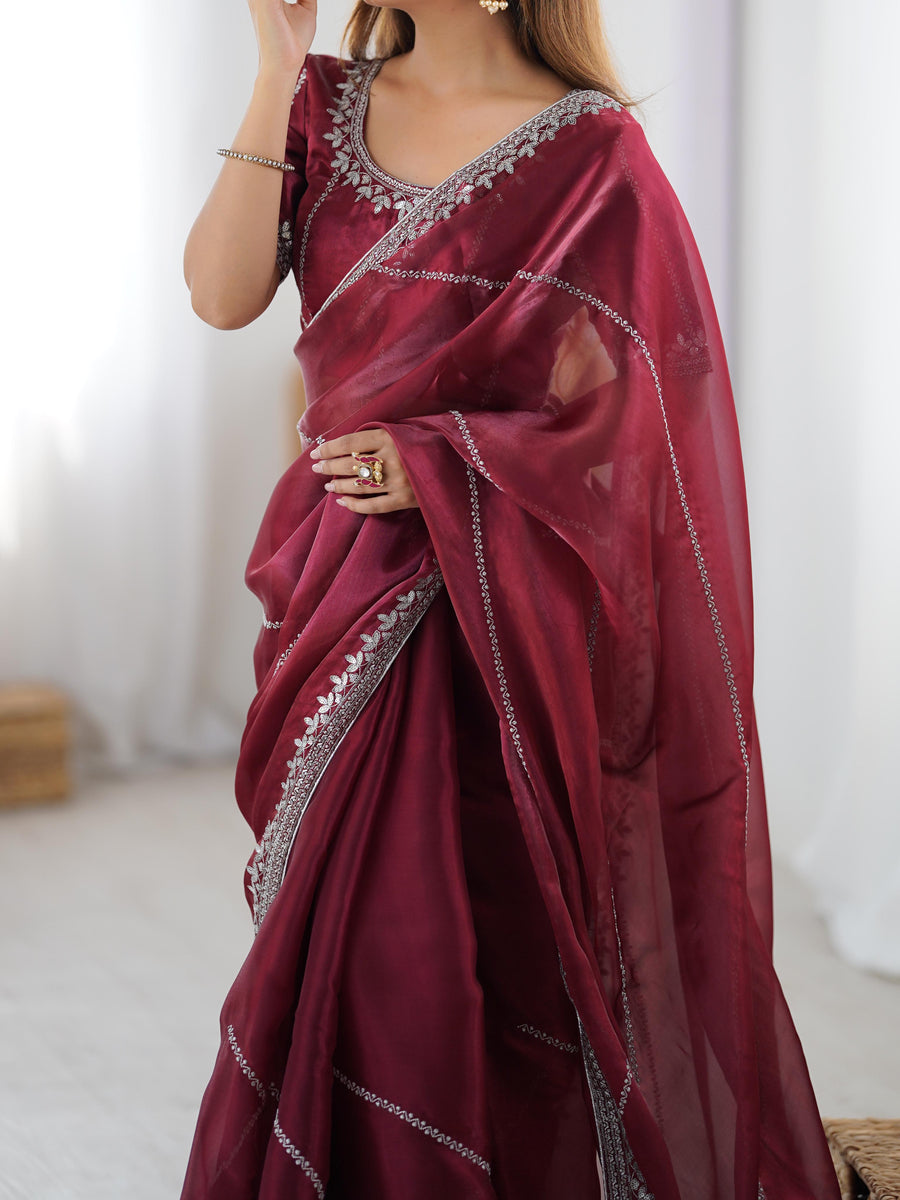 Lightweight Designer Saree with Elegant Border Finish.