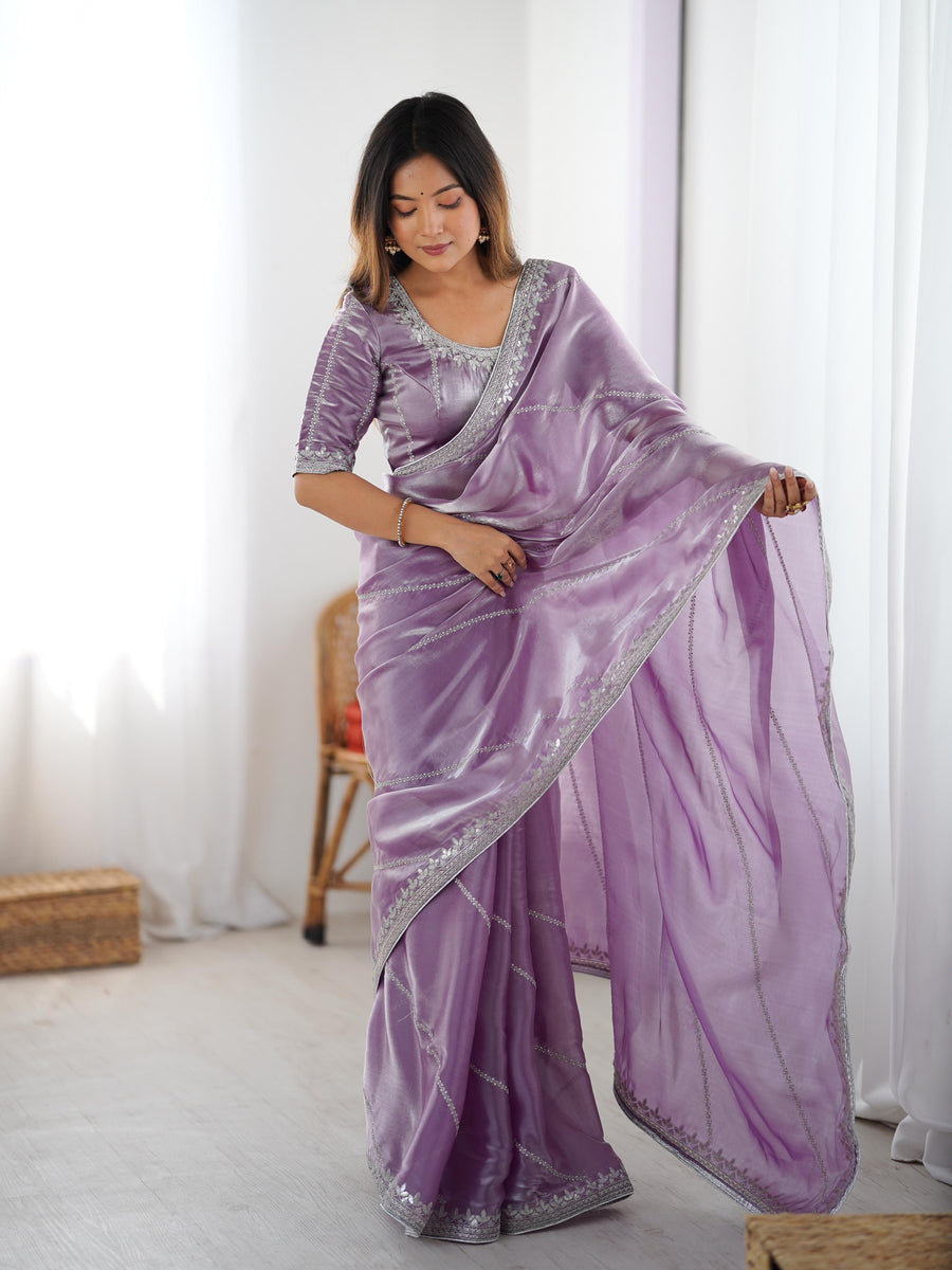 Lightweight Designer Saree with Elegant Border Finish.