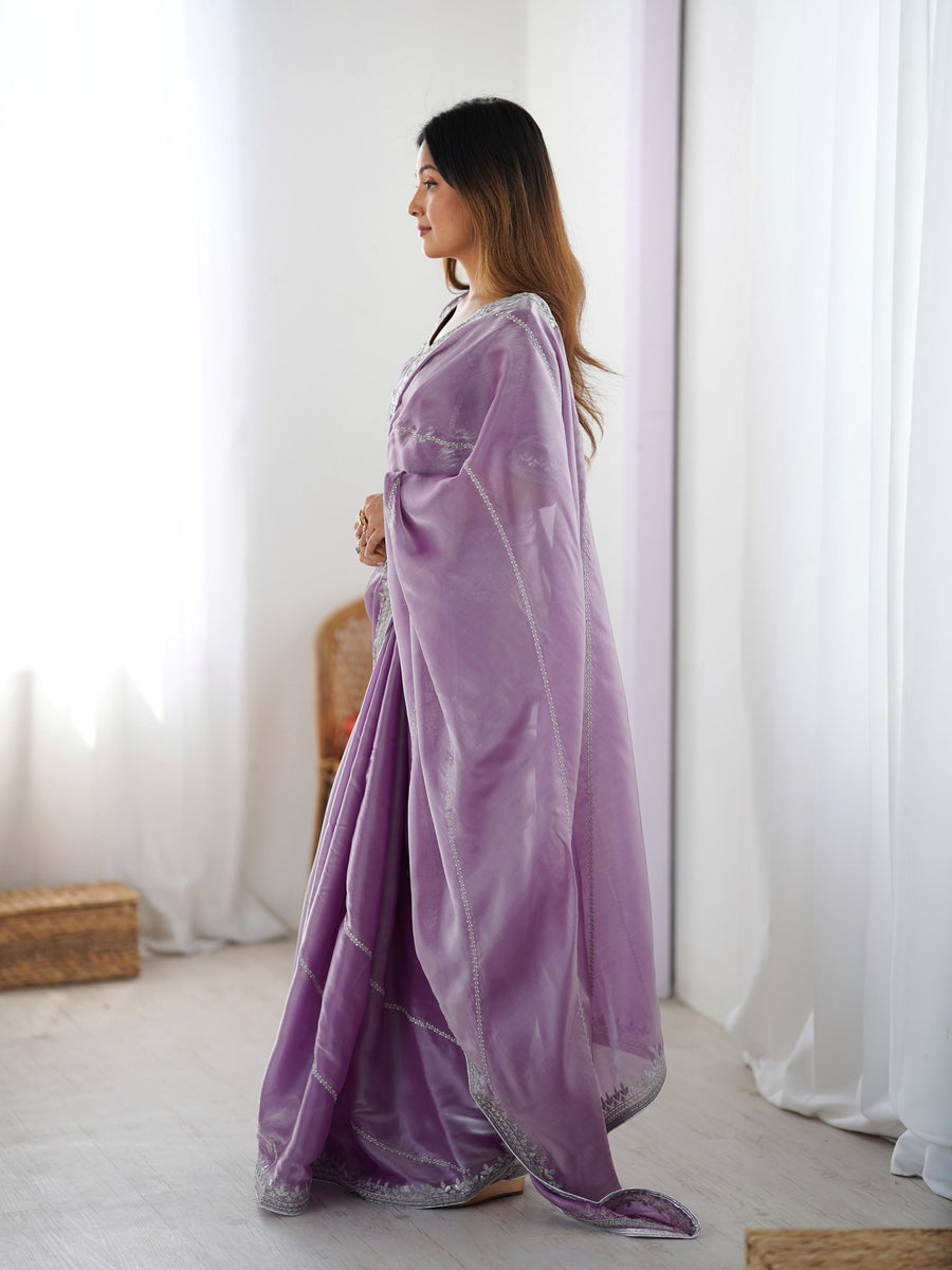 Lightweight Designer Saree with Elegant Border Finish.