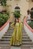 Royal Embroidered Anarkali Set Trio Collection.